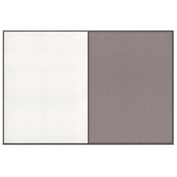 Enclosed Corkboard, 1 Door, 72"x48", 4" Fra, UV3405-BLACK-DBURGU